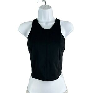 Free‎ People Movement Crop Top Womens Small Black Cross Back Performance